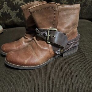 Chocolat Blu Tan Leather Boots